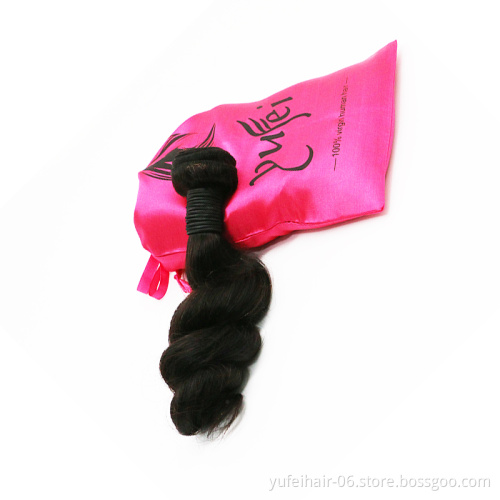 Unprocessed Virgin Brazilian Human Hair Extensions Loose Wave Bundles With Closure